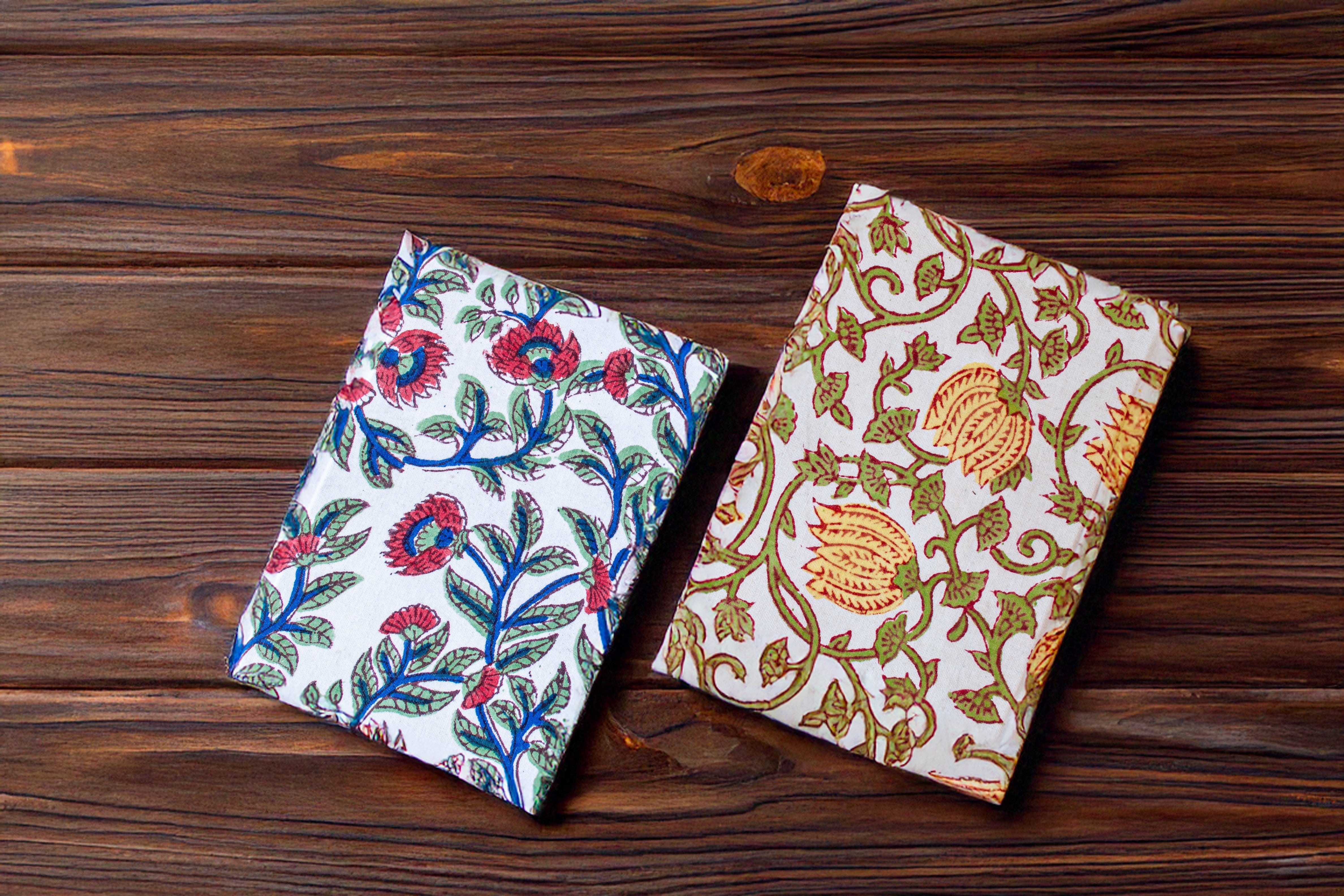 Handcrafted Block Print Fabric Notebook, gifts, journal